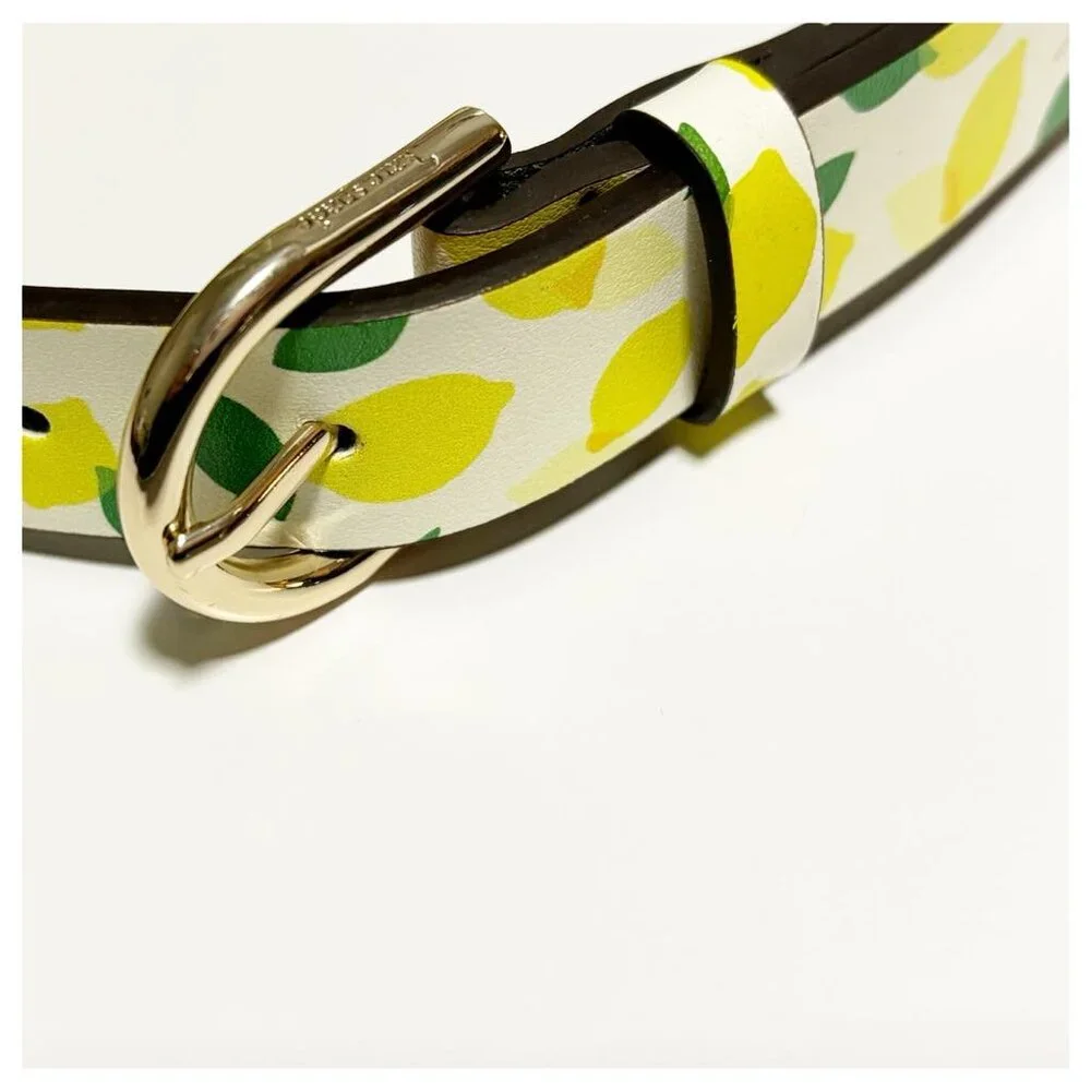 Kate Spade Leather Belt Bag Women's Yellow Lemon Print Cottagecore